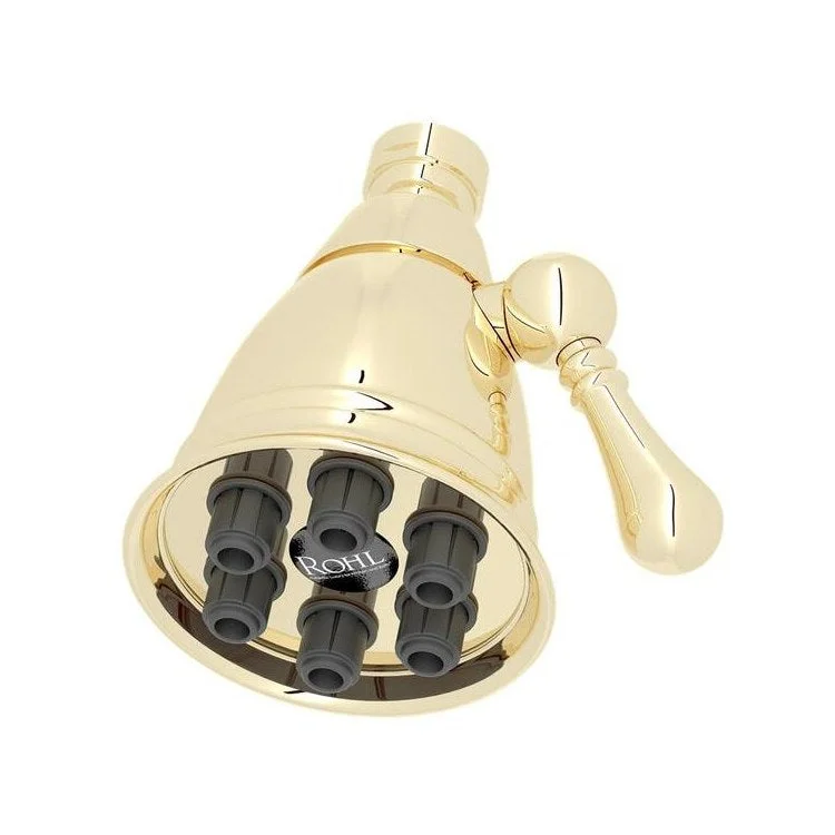 Showerhead Mantova 6 Function Unlacquered Brass 2-7/8 Inch 1.8 Gallons per Minute Round