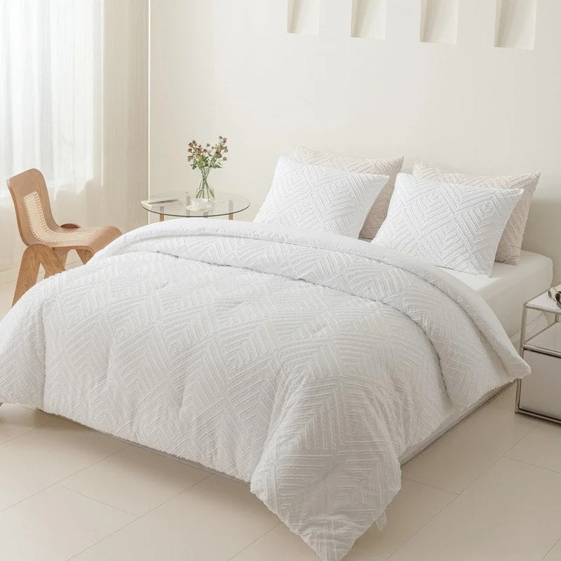 Boho Bedding Comforter Extra Fluffy with Tufted Design