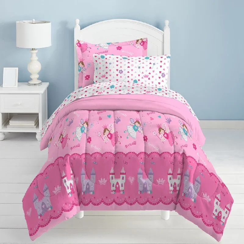 Dream Factory Magical Princess Twin 5-piece Bed in a Bag with Sheets