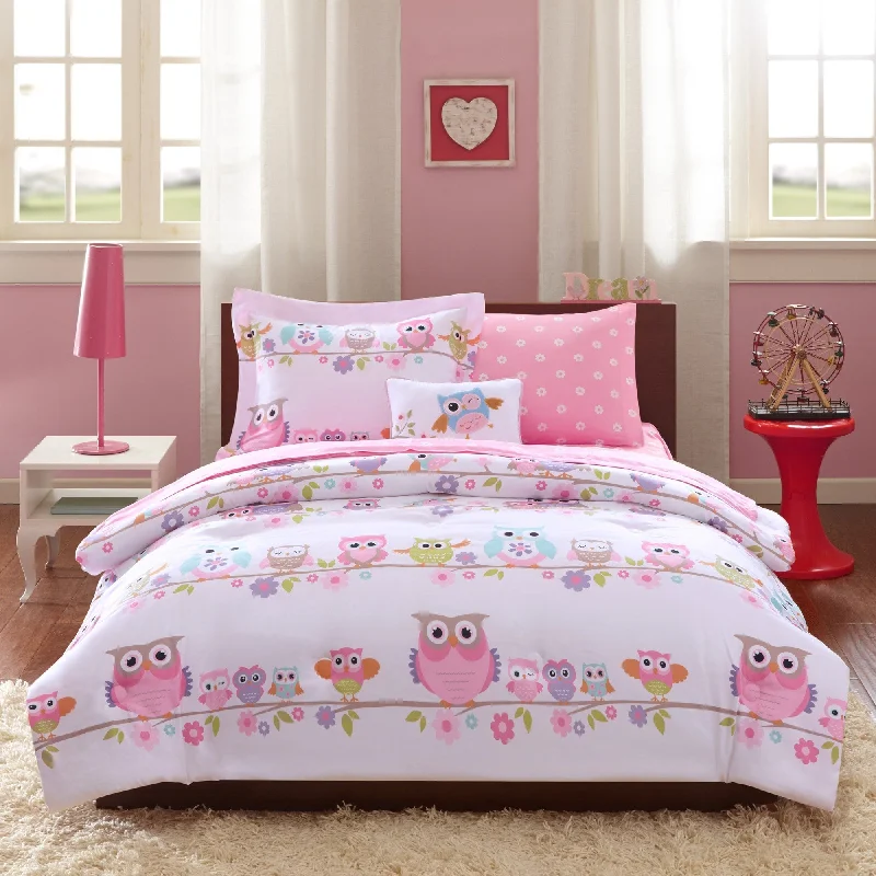 Mi Zone Kids Nocturnal Nellie Owl Comforter Set with Bed Sheets