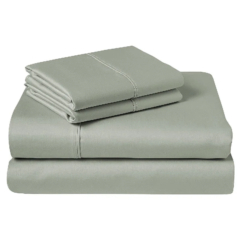 Portland Place - 300 Thread Count Sea Grass Queen, Combed Egyptian Cotton Sateen Sheet Sets