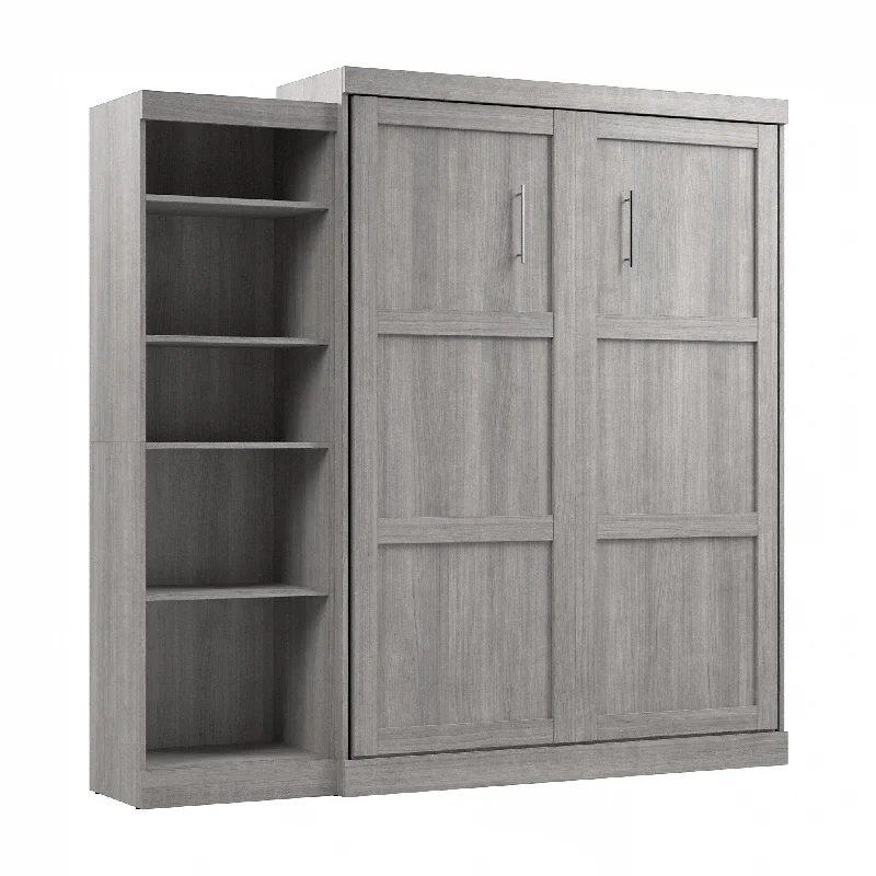 Pur Queen Murphy Bed with Shelving Unit (90W) by Bestar