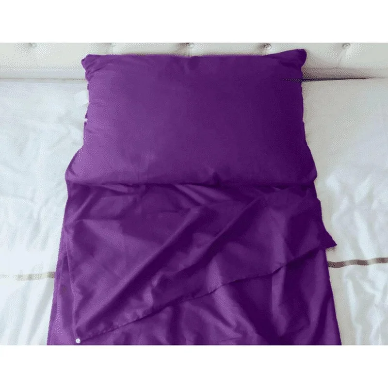 Shatex Hotel Camping Airbed Packable Travel Sheet Set with Carrying Bag,86"×45",Purple