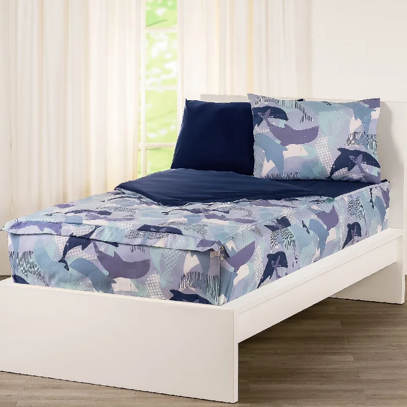 Siscovers Diving Dolphins Bunkie Deluxe Zipper Bedding Set