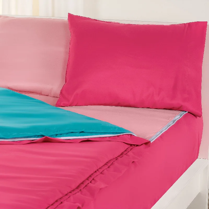 Siscovers Hot Pink Bunkie Deluxe Zipper Bedding Set