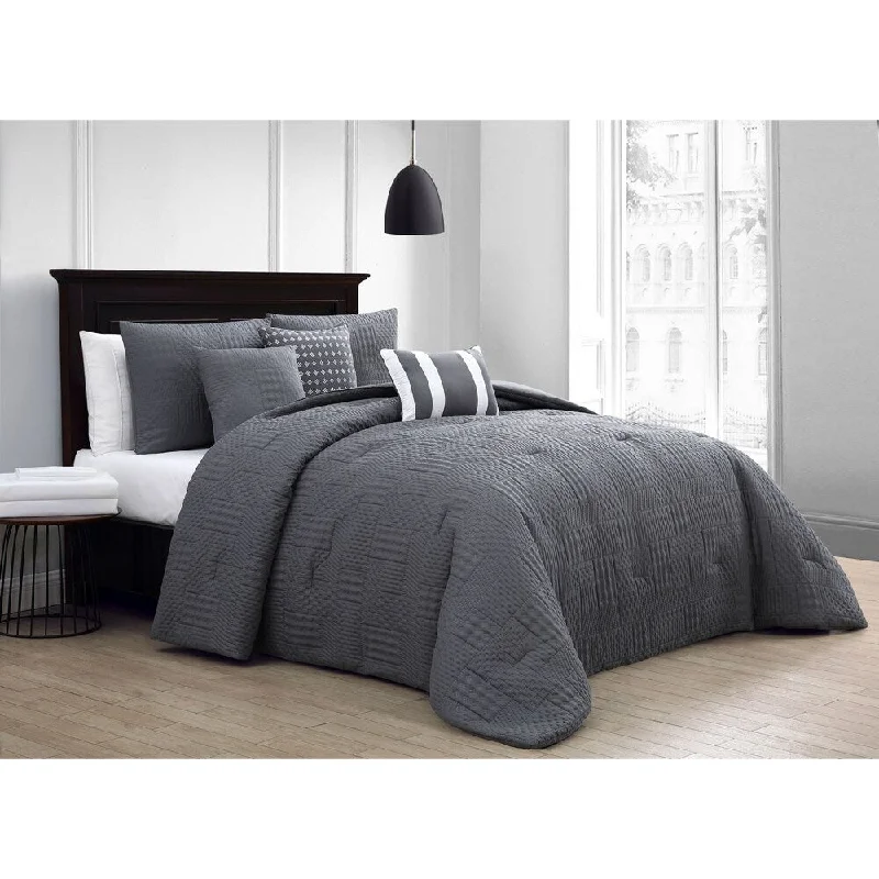 Addison Home Yardley Embossed Comforter Set with Sheet Set