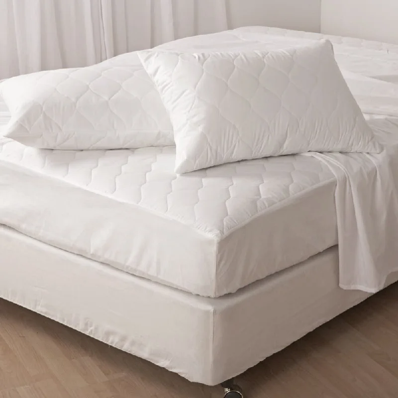 Antibacterial 230 Thread Count Mattress Pad - White