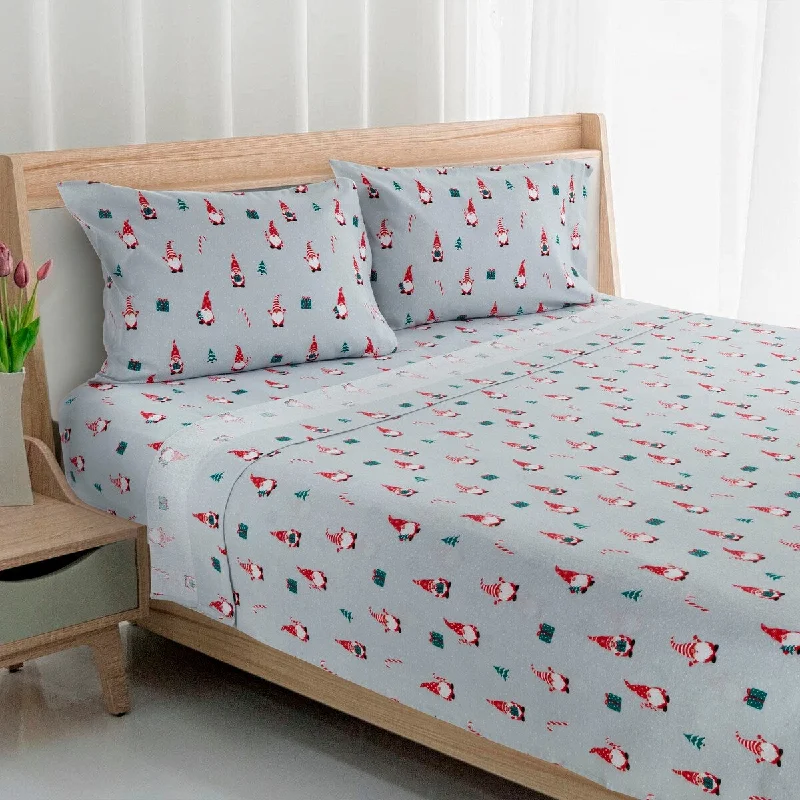 Avanti Gnome Sweet Gnome Flannel King Sheet Set