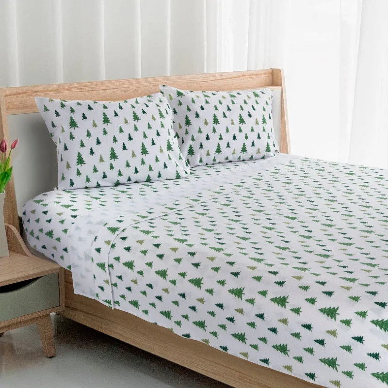 Avanti Pine Forest Flannel Queen Sheet Set