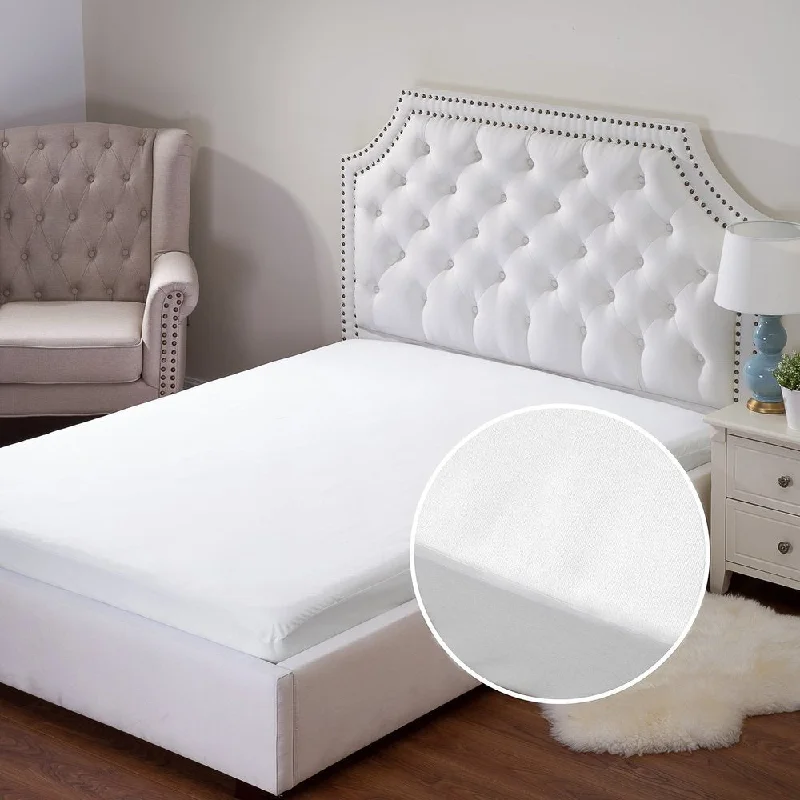 Bedsure Waterproof Vinyl-free Hypoallergenic Cotton Terry Mattress Protector