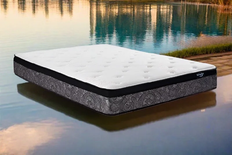 California King Size Latex Natural 11" Pocket Coil Euro Top Mattress