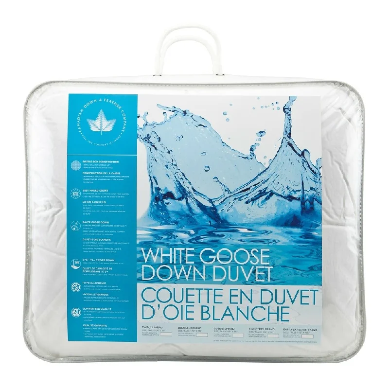 Canadian Down & Feather White Goose Down Comforter (All Season Weight)