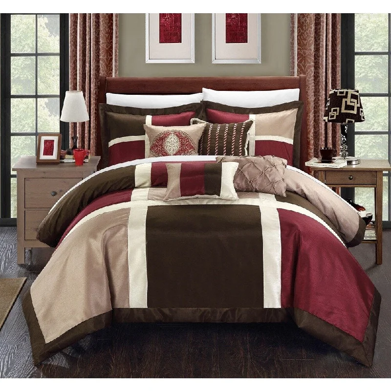 Copper Grove Minesing Burgundy 11-piece Comforter Set