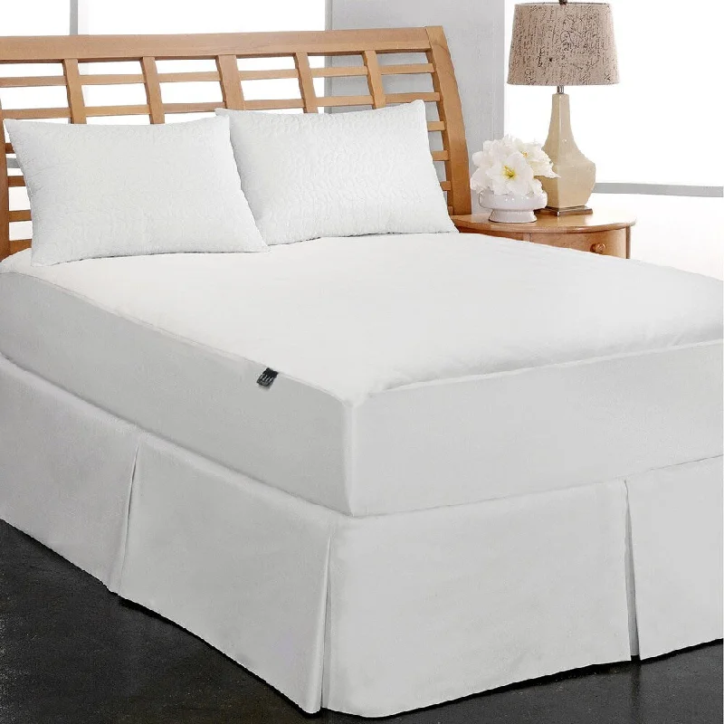 Elle Coral Fleece Waterproof Mattress Pad - White