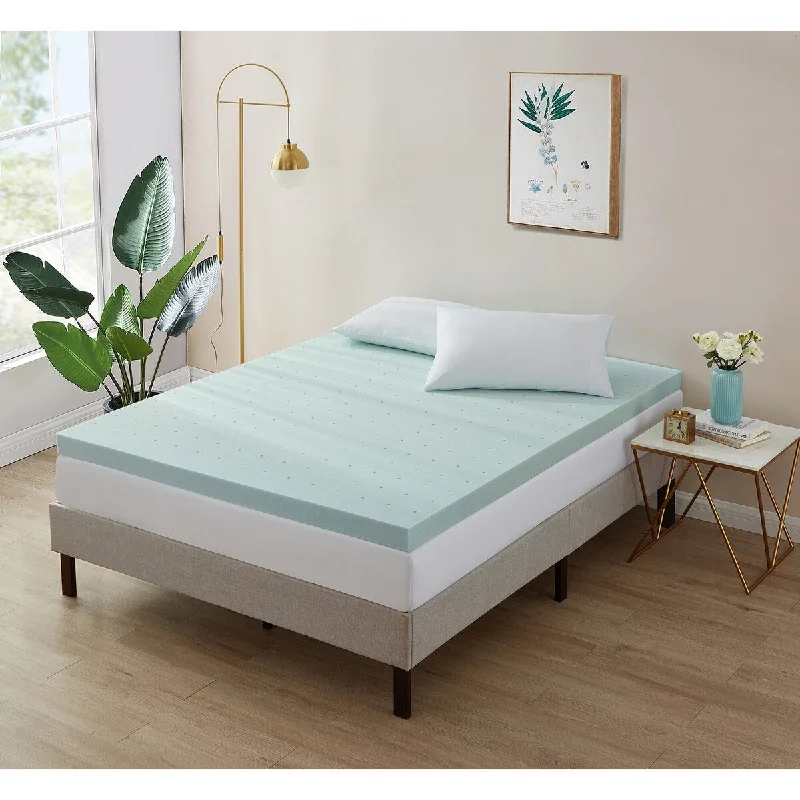 Empyrean Bedding Gel Infused Mattress Topper - Ventilated Design Memory Foam Mattress Pad