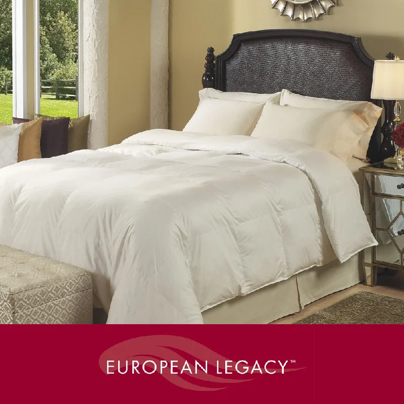 European Legacy Oversized 400 Thread Count Elegant White Down Comforter