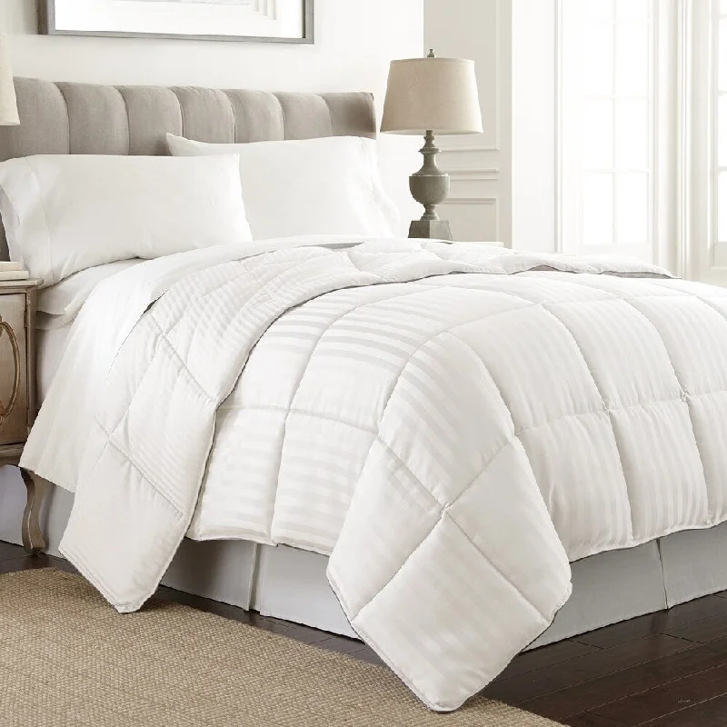 Modern Threads Embossed Dobby Stripe Down Alternative Comforter