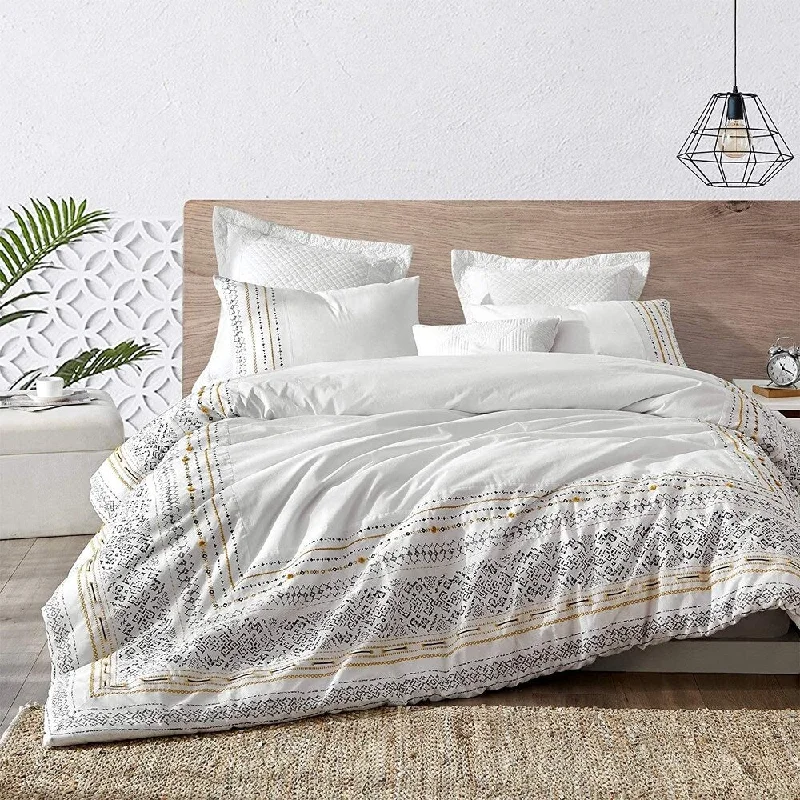 Nafza Zenata Stitched Duvet Cover