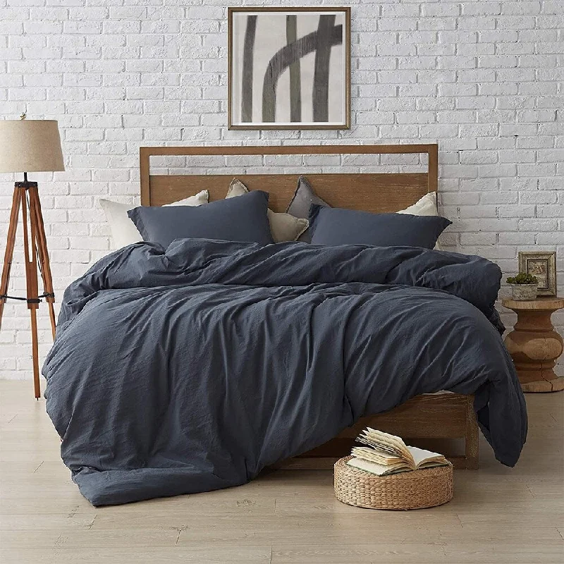 Natural Loft Oversized Comforter Set - Faded Black