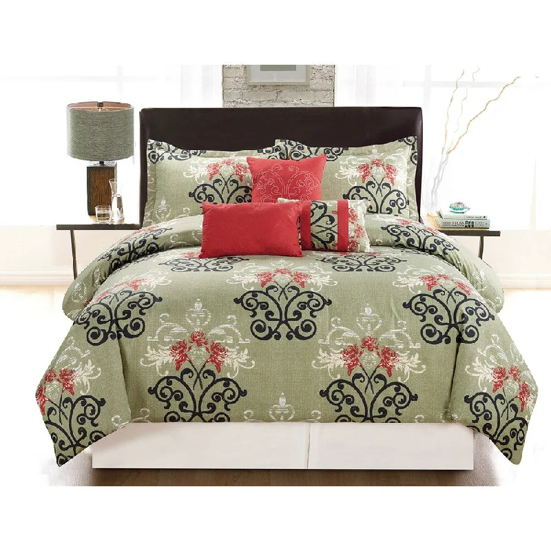 Paula 6-Piece Vibrant Printed Comforter Set