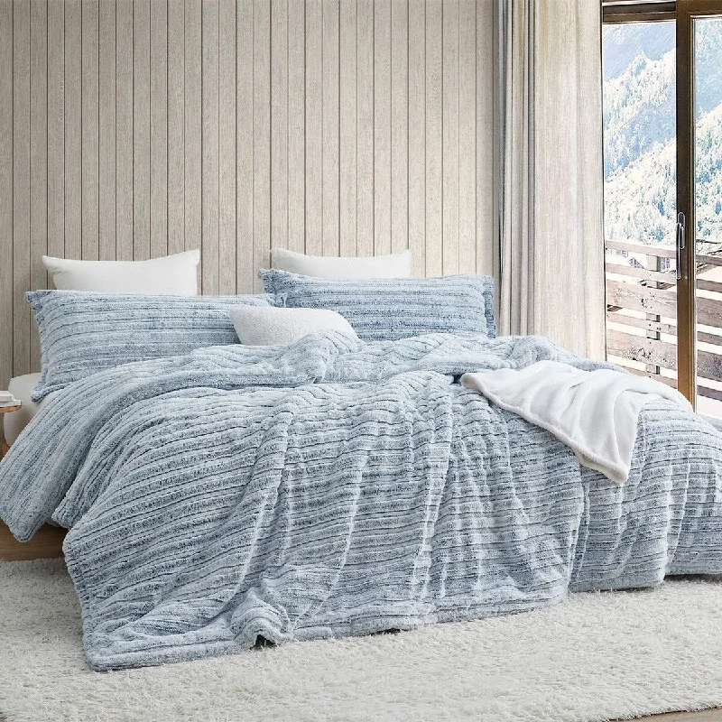 Softer than Soft® - Coma Inducer® Oversized Comforter Set - Frosted Navy Stripe