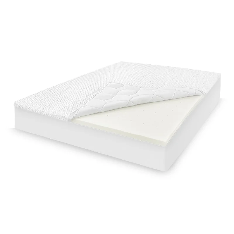 SwissLux 2-Inch Firm Memory Foam Mattress Topper - White