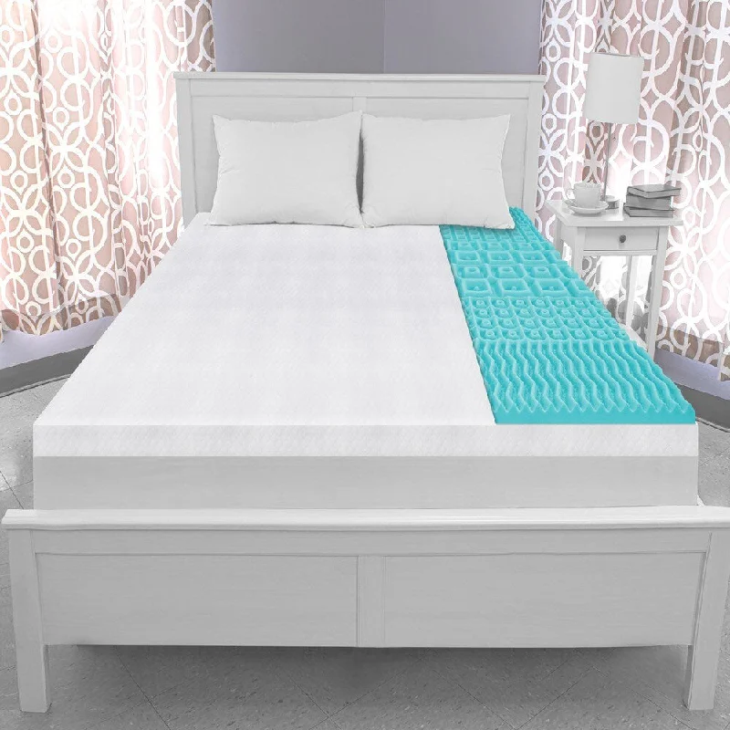 SwissLux Slumber Supreme 2 Inch - 5 Zone Memory Foam Mattress Topper