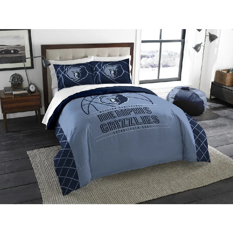 The Northwest Company NBA Memphis Grizzlies Reverse Slam Blue Full/Queen 3-piece Comforter Set