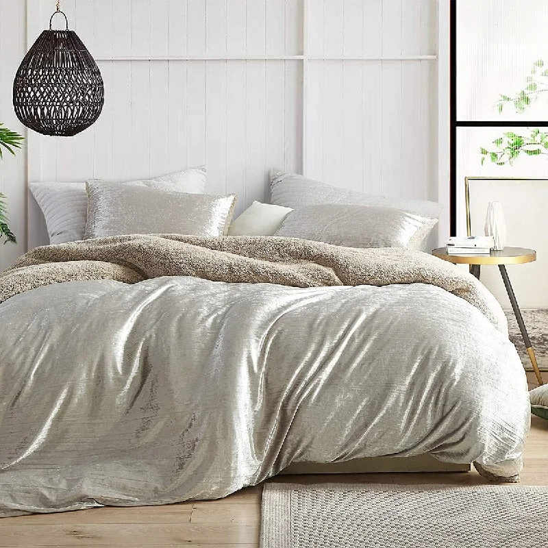 Velvet Crush - Coma Inducer® Oversized Duvet Cover Set - Crinkle Iced Almond